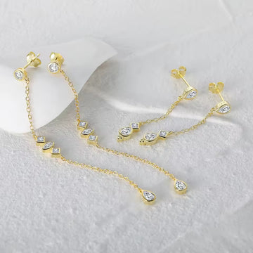 925 Sterling Silver Tassel Drop Earrings