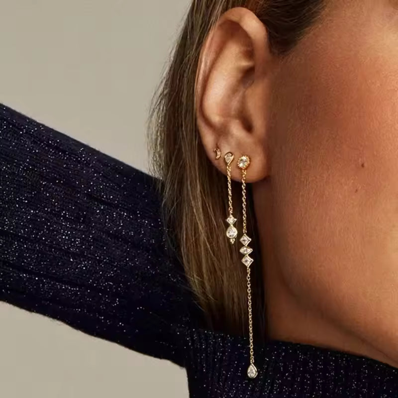 925 Sterling Silver Tassel Drop Earrings