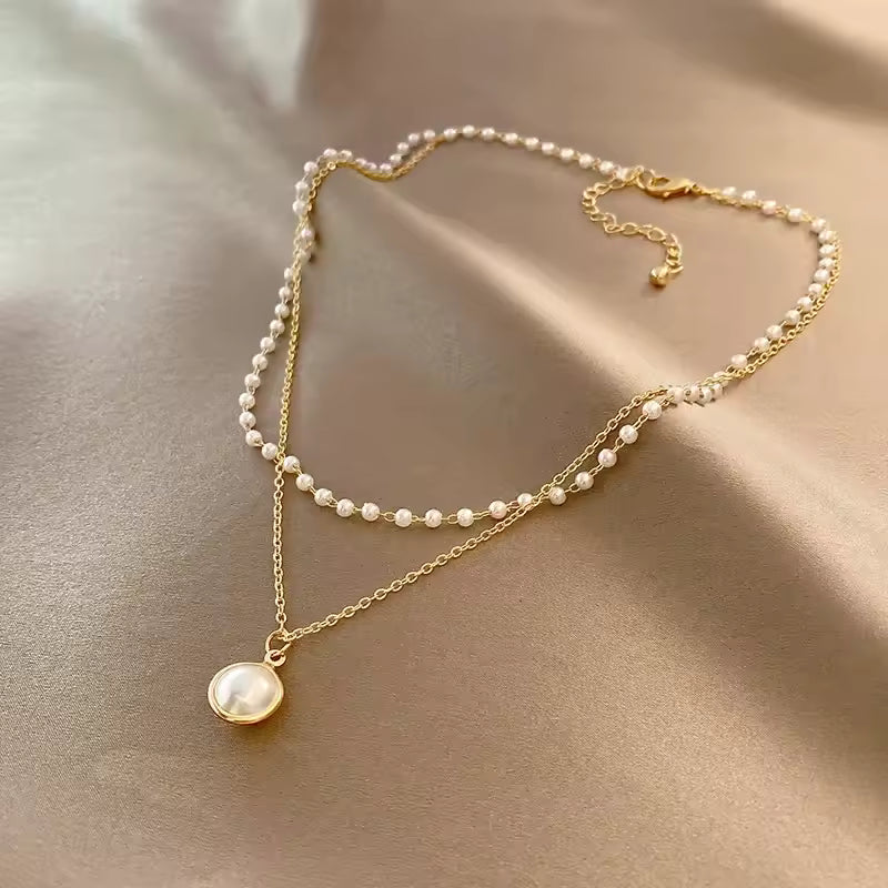Women's Kpop Pearl Necklace